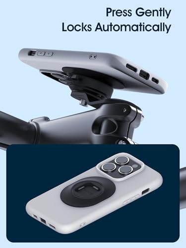 sincetop Quad Series Phone Holder for Bikes & Motorcycles – Premium Aluminum Handlebar Mount with Quick Lock Mechanism – Universal Fit for Mountain, Road, E-Bikes & Scooters – Securely Accommodates All Phone Sizes for Seamless Navigation and Hands-Free Experience