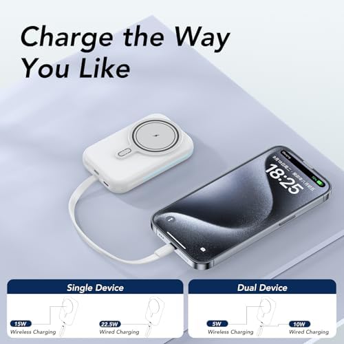 HUOTO 10000 m Ah Magnetic Power Bank – Ultimate Fast Charging Solution for i Phone 12-16 Pro Max | Wireless Battery Pack for Hassle-Free Travel & Everyday Use | Sleek, Compact Design with Enhanced Mag Safe Compatibility