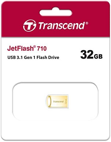 Transcend Jet Flash 710 32 GB USB 3.1 Flash Drive – Ultra-Fast Data Transfer & Durable Design for Effortless Storage Solutions in Sleek Silver Finish