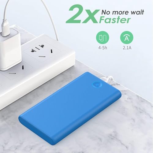 Ultra-Slim 20,000 m Ah Power Bank Duo – Fast Charging Portable Charger with Dual USB Outputs for i Phone 16/15/14/13/12/X and Samsung S24/S23 – Lightweight External Battery Pack for On-the-Go Power Solutions