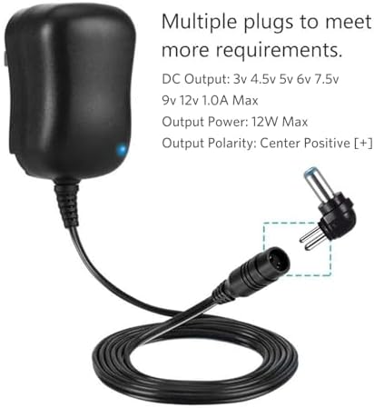 Belker 12 W Universal AC/DC Adapter – Multi-Voltage Power Supply for Home Electronics, MP3 Players, Routers & CCTV Systems, 1000 m A Output for Enhanced Device Safety, Compact & Portable Charger for Everyday Use