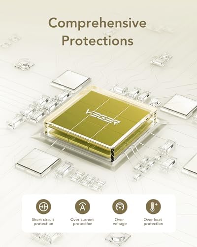 VEGER 10000 m Ah Slim Fast Charging Portable Power Bank with Built-In Cables and Wall Plug – Essential Travel Battery Pack for i Phone, i Pad, Samsung & More in Vibrant Green – Unmatched Convenience and Speed for Mobile Users