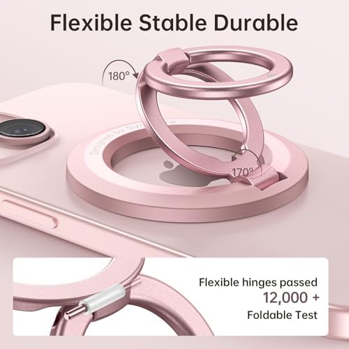 SYNCWIRE Mag Safe Phone Ring Holder – Stylish Magnetic Grip & Hands-Free Kickstand for i Phone 16, 15, 14, 13, 12 Pro Max – Secure 360° Rotation, Durable Build for Everyday Convenience & Enhanced Stability