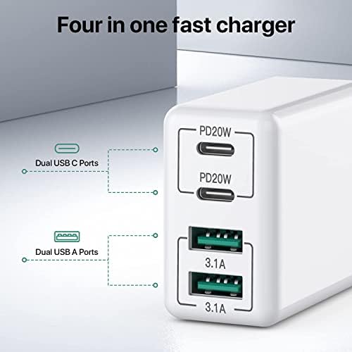 Revolutionize Your Charging Routine with Our 4-Port USB Wall Charger – Ultra-Fast QC 3.0 Adapter for i Phone 12-15, LG, Google Pixel & More – Compact, Reliable Power Solution for Home and On-the-Go Charging