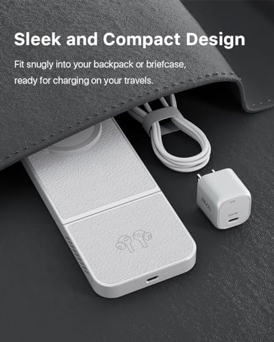 Revolutionize Your Charging Experience with the 3-in-1 Magnetic Wireless Charging Station – Fast 15 W Power for i Phone 16/15/14/13/12, 5 W Speed for Apple Watch, and Air Pods Compatibility – Includes 30 W USB-C Charger for Ultimate Efficiency and Portability – Sleek Design for Modern Spaces
