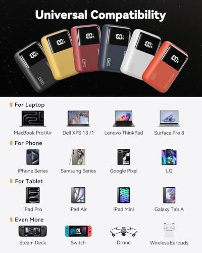 High-Capacity INIU Power Bank 25000 m Ah – 100 W Fast Charging Portable Charger for Laptops and Phones, Ideal Travel Companion for Students and Adventurers, Lightweight and Compact Design for Effortless Mobility, Perfect for Family Trips and Cruising