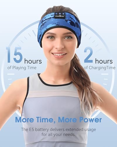 MUSICOZY Bluetooth 5.4 Sleep Headband Headphones – Ultimate Wireless Comfort for Sleep, Workouts, and Travel – The Perfect Gift for Active Lifestyles with Rapid Pairing and Sweatproof Design