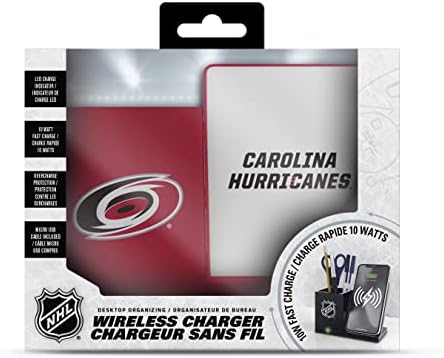 SOAR NHL Wireless Charging Station and Desk Organizer – Premium Qi Fast Charger with Team Logo for Sports Fans, Sleek Accessory Holder for a Tidy Workspace, Perfect for Phones and Essentials