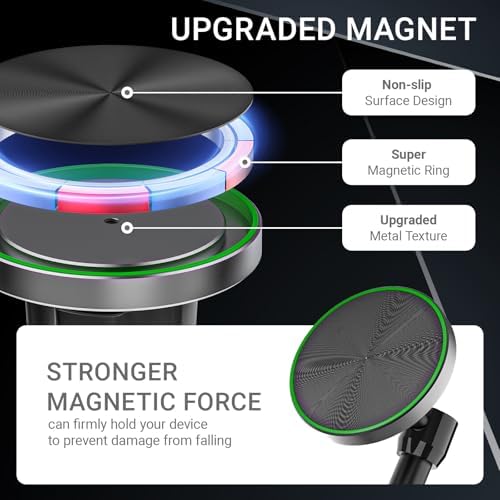 Premium Adjustable Magnetic Car Tablet Holder with 360-Degree Rotation – Versatile Vacuum Suction Mount for i Pad Pro, Air, Mini & Galaxy Tab – Customizable Hands-Free Navigation & Entertainment for 4-11″ Devices – Ultimate Stability and Accessibility for Safe Driving