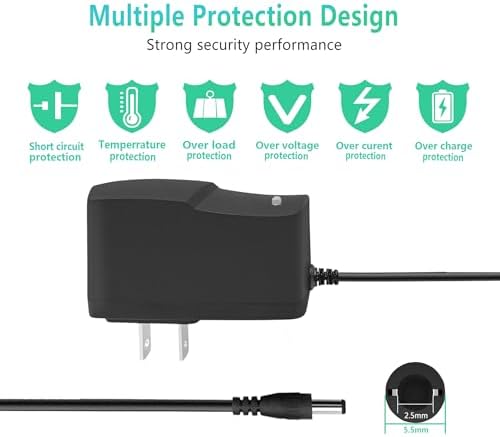 Universal 6 V 1 A AC to DC Power Supply Adapter – Versatile Converter for LED Lights, Networking, and Audio Devices – Compact Global Voltage Support (100-240 V) with 5.5 mm x 2.5/2.1 mm Connector – Durable Transformer for Superior Device Efficiency and Longevity