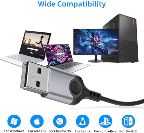 Ultra-Comfort USB Earbuds with Microphone for PC – 7.5 FT Wired Headset for Laptops, Perfect for Zoom Meetings and Virtual Learning – Magnetic Stereo Earphones Compatible with Dell, HP, and Think Pad – Crisp Audio Clarity, Lightweight Design for All-Day Use – Quick Volume Control for Effortless Communication – Tangle-Free Solution for Neat Workspaces – Boost Your Productivity with Enhanced Sound Experience
