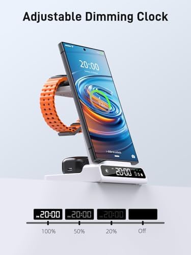 Ultimate 3-in-1 Wireless Charger for Samsung Devices – Fast Charging Station for Galaxy S24 Ultra, S23 Ultra, Z Flip 5, Fold 5, Galaxy Buds & Watch 6/5/4/3 – Effortless Compatibility & Sleek Design for Modern Living