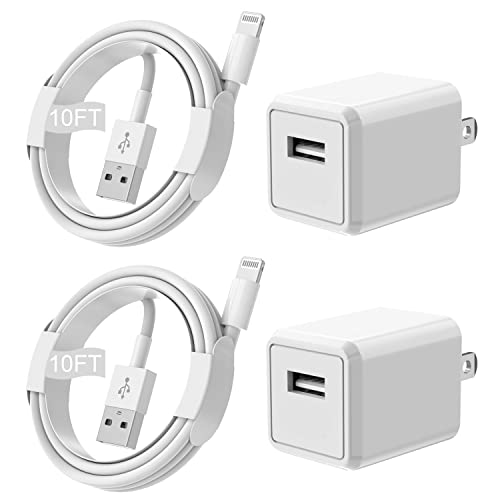 Premium 6 FT Apple MFi Certified Lightning Cable Duo – High-Speed i Phone Charger Cord with USB Wall Adapter for Effortless Charging of i Phone 14/13/12/11/SE 2022/8/7/XS/XR/X & i Pad – Durable, Tangle-Free Design for Optimal Convenience and Versatile Use