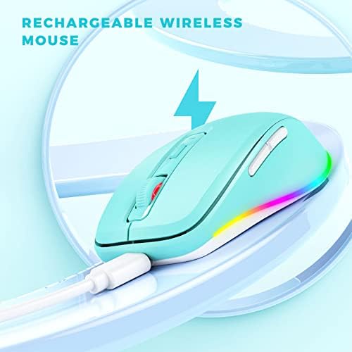 PEIOUS Rechargeable Wireless Mouse with LED – Innovative Jiggler Technology to Keep Your Computer Awake – Sleek Black Design for Optimal Comfort and Productivity