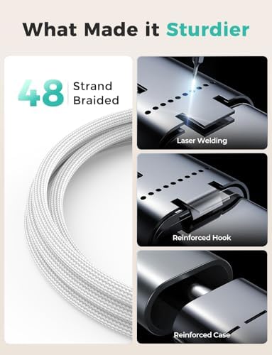 Versatile 3-in-2 USB C Charging Cable for Apple Watch and i Phone – 4 FT Multi-Device Fast Charger Compatible with Apple Watch Ultra/SE/10/9/8/7/6/5/4/3/2/1 & i Phone 16/15/14/Galaxy S23 – Lightweight Travel Essential for Efficient Power-Up Solutions
