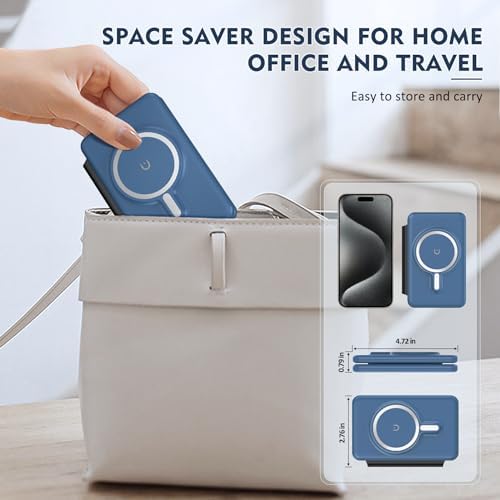 Revolutionize Your Charging Experience with the Ultimate 3-in-1 Wireless Charging Station for i Phone, Apple Watch, and Air Pods – Magnetic Foldable Design for Enhanced Portability and Fast Charging Compatibility with i Phone 16, 15, 14, 13, 12 Pro Max Plus – Effortlessly Streamline Your Tech Setup and Eliminate Cable Clutter – Durable and Stylish Solution for Home and Office Use