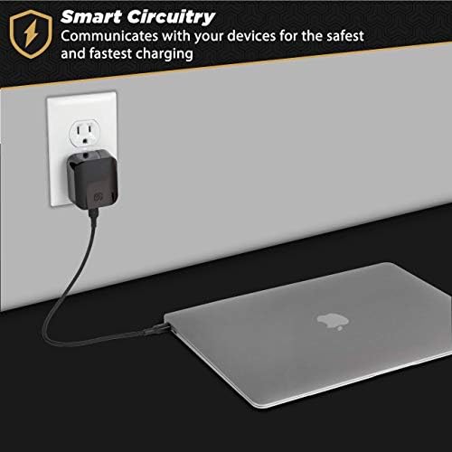 Scosche HPDC20-SP 20 W USB-C Fast Charger Mini Cube Wall Adapter – Ultra-Portable Power Delivery 3.0 for Swift Device Charging, 4 X Faster Charge Speed, Sleek Black Design for Enhanced Compatibility and Efficiency
