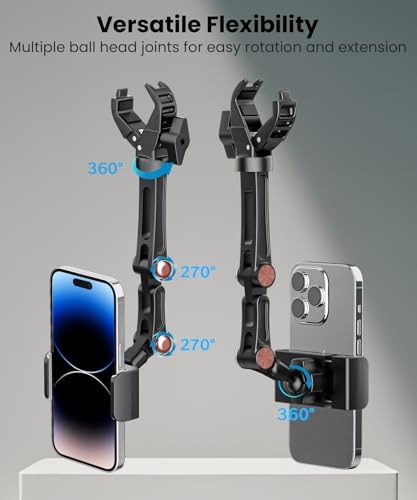 Karmus Universal Rearview Mirror Phone Holder – Rotatable and Retractable Car Mount for All Smartphones – Essential Vehicle Accessory for Safe Hands-Free Navigation and Communication – Durable Design for Long-Lasting Use – Easy Installation for Optimal Viewing Angles