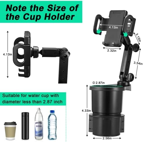 Revolutionary THIS HILL 2-in-1 Cup Holder & Smartphone Mount – 360° Rotating Design with Adjustable Base for Secure Fit in Any Car – Compatible with All i Phone Models and Smartphones for Seamless Navigation and Hands-Free Use