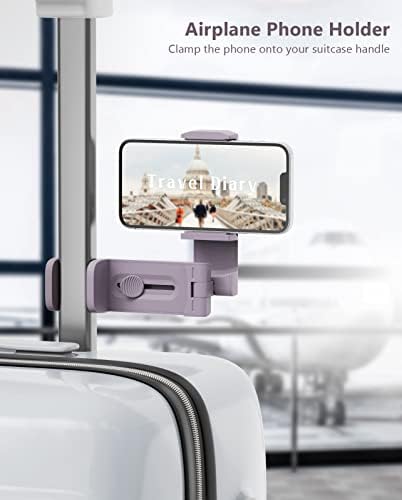Mii KARE Universal Airplane Phone Holder – Innovative 360-Degree Rotating Smartphone Mount for Ultimate In-Flight Entertainment, Lightweight and Durable Travel Companion for Effortless Viewing on Tray Tables, Perfect for Long Flights and Quick Getaways