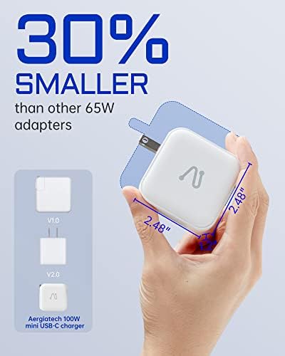 Ultra-Fast 100 W Ga N Wall Charger – 4-Port USB-C Power Adapter for Simultaneous Device Charging, Compact and Foldable Design, Compatible with Mac Book Pro, i Pad Pro, i Phone 14, Galaxy S9, and More – Efficient Power Solution for Home and Travel