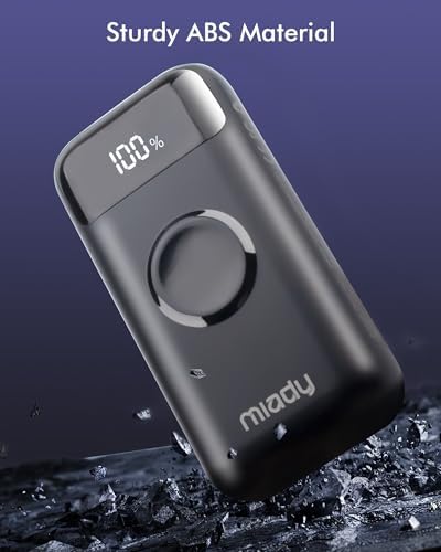 Miady 10000 m Ah 3-in-1 Portable Power Bank with 22.5 W Fast Charging – Premium USB-C & A Charger for Apple Watch, i Phone 16/15/14/13/12, Galaxy S24/S23/S22, and More – Compact Design with LED Display for Ultimate On-the-Go Convenience and Multi-Device Charging