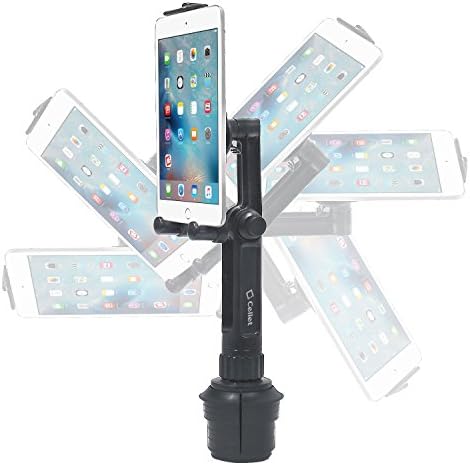 Universal Tablet Car Holder Mount – Cellet Premium Cup Holder Cradle with 360-Degree Rotation for i Pad, Samsung Galaxy, Amazon Fire, and Microsoft Surface – Effortless Installation, Optimal Stability, and Enhanced Viewing Experience While Driving