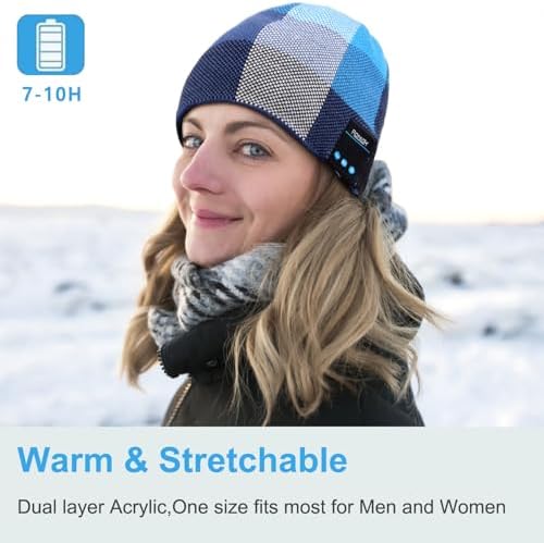 Bluetooth Beanie with Washable Wireless Headphones – Ultimate Outdoor Gear Featuring Bluetooth 5.0 for Crystal Clear Sound and Hands-Free Calls, Perfect for Hiking, Jogging, and Chill Days Outdoors