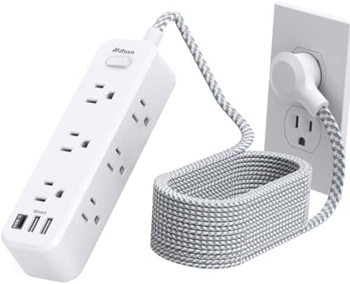 10 ft Power Strip with Surge Protection – 9 Outlets and 3 USB Ports for Fast Charging – Versatile Extension Cord for Home, Office, and Dorm Room – Safe and Efficient Multi-Device Management – Durable and Compact Design for Everyday Use