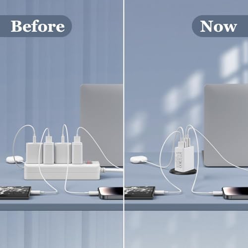Revolutionize Your Charging Routine with Our 4-Port USB Wall Charger – Ultra-Fast QC 3.0 Adapter for i Phone 12-15, LG, Google Pixel & More – Compact, Reliable Power Solution for Home and On-the-Go Charging