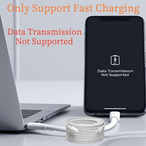 USB C Cable 20ft,C to C Cable Fast Charging 2 Pack,60W Extra Long Type C Cord Compatible with iPhone 16/15 Pro/15 Plus/16 Pro Max, iPad mini 6/ Pro 2021, Mac-Book Pro 2020, Samsung Galaxy S24,Switch – Enhanced Compatibility and Speed
