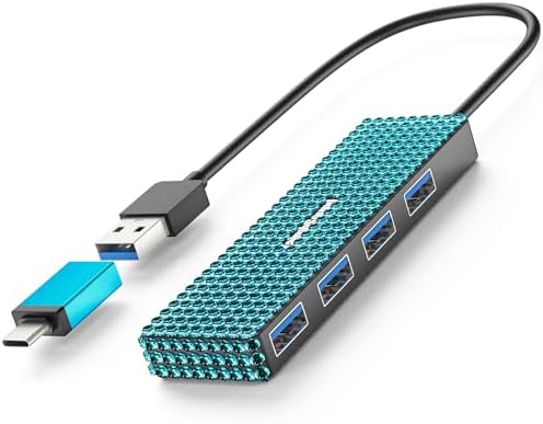 Chic Pink USB to USB-C Hub Adapter – Yaimh Sound 3.0 Multi-Port for Seamless Device Connectivity – Perfect for PC, Mac Book, and More – Experience High-Speed Data Transfer for Flash Drives, Keyboards, Mice, Cameras, and Gaming Gear – Enhance Your Productivity and Style