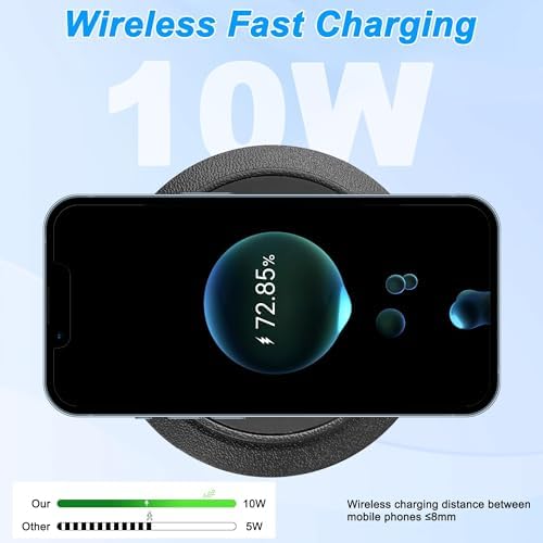 Revolutionize Your Space with the XMSJSIY 3-in-1 Embedded Wireless Charger – 10 W Fast Charging USB Desktop Hub for Effortless Device Powering | Stylish Pop-Up Design Perfect for Bedside Tables and Desks | Dual USB Ports for Simultaneous Charging Convenience | Enhanced Compatibility for All Smartphones and Gadgets