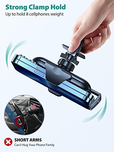 VICSEED 2025 Ultra Stable Air Vent Phone Mount – Secure Smartphone Holder for All i Phone Models (12 to 16 Pro Max) – Effortless Clamp Design with Enhanced Airflow & Durability for Ultimate Driving Convenience