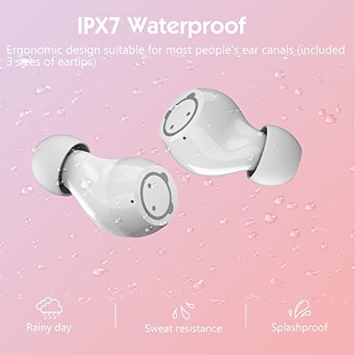 Kids’ Bluetooth 5.1 Wireless Earbuds – Adorable Waterproof Earphones with Dual Mics, 36-Hour Playtime, Hi-Fi Stereo Sound, and Gaming Mode – Perfect for Active Young Listeners and Learning on the Go
