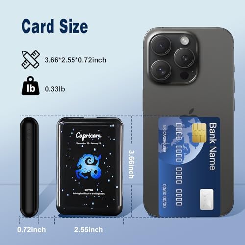 Compact 10000 m Ah Mini Power Bank – Fast Charging Portable USB-C Charger with Virgo Constellation Design for i Phone, Samsung, and Tablets – Ideal Gift for Tech Enthusiasts and Festival Celebrations – Enhanced Portability and Efficiency
