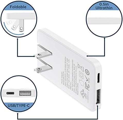 BUDI 33 W Ultra-Slim Travel Wall Charger – Dual USB Fast Charging Adapter for Mac Book, i Pad, i Phone, Samsung Galaxy & More – Compact Design with Advanced Safety Features for Effortless Device Charging