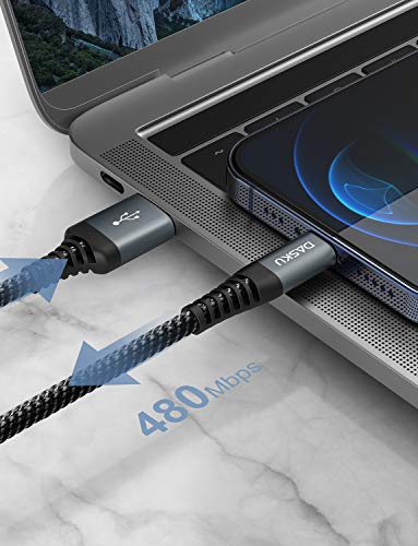 3-Pack 3 FT Lightning Cable – Premium Nylon Braided Fast Charging Cord for i Phone 13/12/11/Pro Max/X/Xs Max/Xr/8 Plus/7 Plus/6 S Plus/6 Plus/i Pad – Ultimate Durability & Tangle-Free Convenience