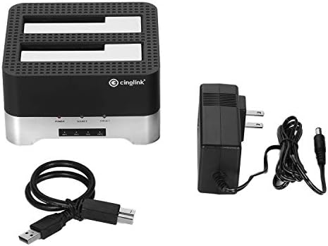 Cinolink USB 3.0 to SATA Docking Station for 2.5/3.5 Inch Drives – 12 TB Support, Fast 5 Gbps Data Transfer, Compatible with Windows, Mac, Linux, Android TV, PS4, Xbox One – Effortless Backup & Access Solution