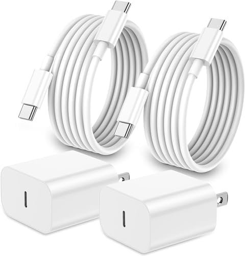 i Phone 16 Dual Charging Solution – MFi Certified 20 W USB-C Fast Charge Block with 6 ft Cable for i Phone 15/16 and i Pad Pro/Air/Mini – Ultimate Home & Travel Power Accessory for Effortless Device Charging