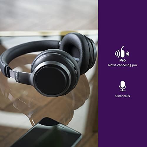 Philips H9505 Wireless Over-Ear Headphones – Premium Hybrid Active Noise Cancellation for Crystal-Clear Sound, Extended Battery Life, and Effortless Dual Bluetooth Connectivity – Perfect for Audiophiles and Everyday Use