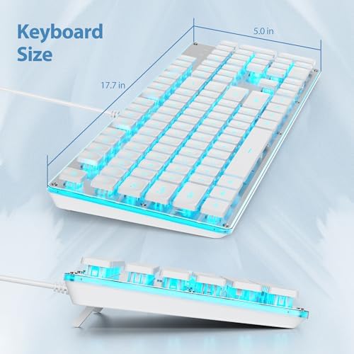 Surmen G1000 Pink Backlit Typewriter Keyboard – Full-Size 104 Keys with Silent Membrane, Durable Metal Panel, USB Wired for Effortless Gaming and Office Use – Stylish, Quiet, and Efficient Typing Experience