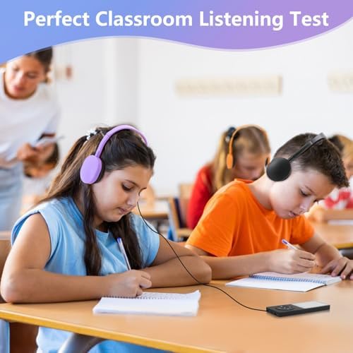 Vibrant 12-Pack Kids Classroom Headphones – Durable Multi-Color Wired Design with Adjustable Headband and 3.5 mm Jack for Optimal Comfort and Versatility – Perfect for Schools, Libraries, and Educational Settings – Lightweight and Resilient for Extended Use by Children and Teens