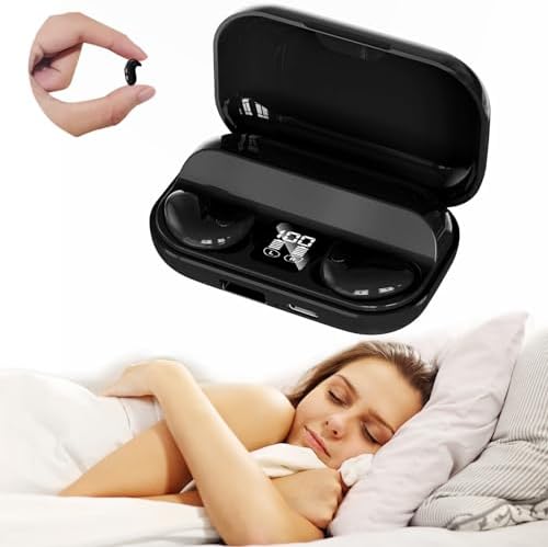 Ultra-Comfortable Wireless Earbuds for Side Sleepers – Discreet Purple Sleep Headphones with Enhanced Bluetooth for Effortless Connectivity, Lightweight Design for Blissful Rest, Perfect for Relaxing Sounds and Guided Meditations, Experience Serene Sleep with Tiny, Invisible Earbuds