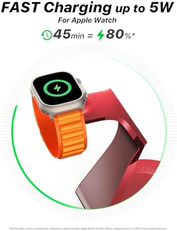 Ultimate 3-in-1 Mag Safe Charging Station for Apple Devices – Fast Wireless Charger for i Phone 16/15/14/13/12, Air Pods & Apple Watch with USB-C Compatibility – Sleek, Space-Saving Design for Home and Office Use