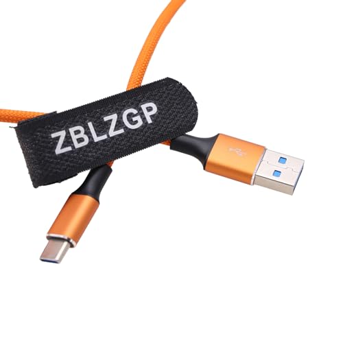 Nylon Braided USB C to USB A Cable for Fast Charging & High-Speed Data Transfer – Perfectly Compatible with Fujifilm X-T4, Blackmagic PCC 4 K, Atomos Ninja V, and DJI Drones – Durable, Tangle-Free Design for Professionals & Creatives