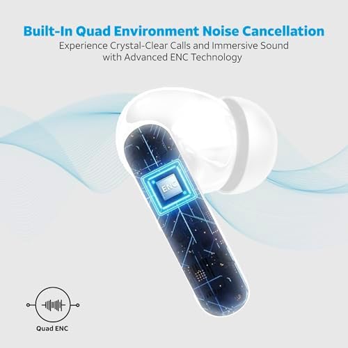AT&T Essentials True Wireless Bluetooth Earbuds – Experience Unparalleled Sound Quality with Advanced Noise Cancellation, 35-Hour Battery Life, and IPX4 Water Resistance for Active Lifestyles, Featuring Intuitive Touch Controls and Universal Device Compatibility in Stylish Black Finish