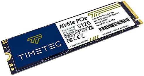 Timetec 512 GB NVMe PCIe Gen3 M.2 2280 SSD – Unmatched Speed and Reliability for Gamers and Creators – Experience Blazing Read Speeds of Up to 2,000 MB/s and Write Speeds of 1,600 MB/s – Perfect Upgrade for Enhanced Performance and Seamless Multitasking in PCs and Laptops – Elevate Your Data Storage with Advanced 3 D NAND Technology for Lasting Durability and Lightning-Fast Transfers – Compact M.2 2280 Form Factor Designed for Effortless Installation and Maximum Compatibility – Transform Your Workflow and Gaming Experience with a High-Performance Solid State Drive That Redefines Speed and Efficiency.