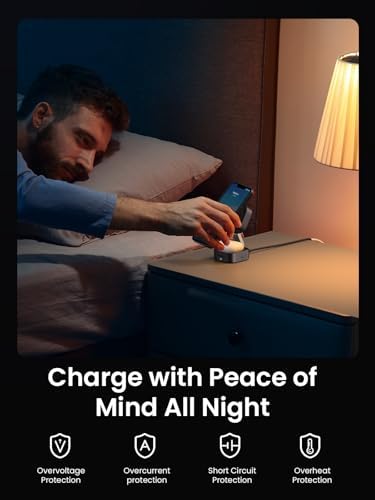 UGREEN Mag Flow 2-in-1 Magnetic Foldable Charging Station – High-Speed Wireless Charger for i Phone 16, 15, 14, 13, 12 & Air Pods 3, 2 Pro – Portable & Tangle-Free Design for Effortless Connectivity and Enhanced Charging Efficiency