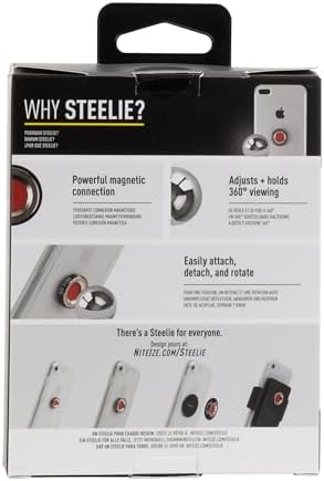 Nite Ize Steelie Squeeze Clamp: Premium Magnetic Phone Holder for Dashboards and Windshields, Versatile Adjustable Mount Compatible with Mag Safe i Phones, Effortless Installation and Secure Grip for Ultimate Driving Convenience